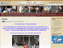 Tablet Screenshot of fineartconservationlab.com